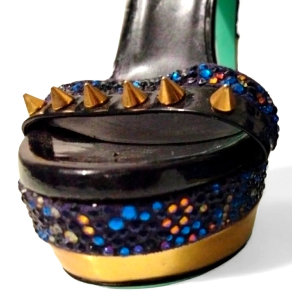 Ruthie Davis Sea Studded Platform Sandal in Capri Blue